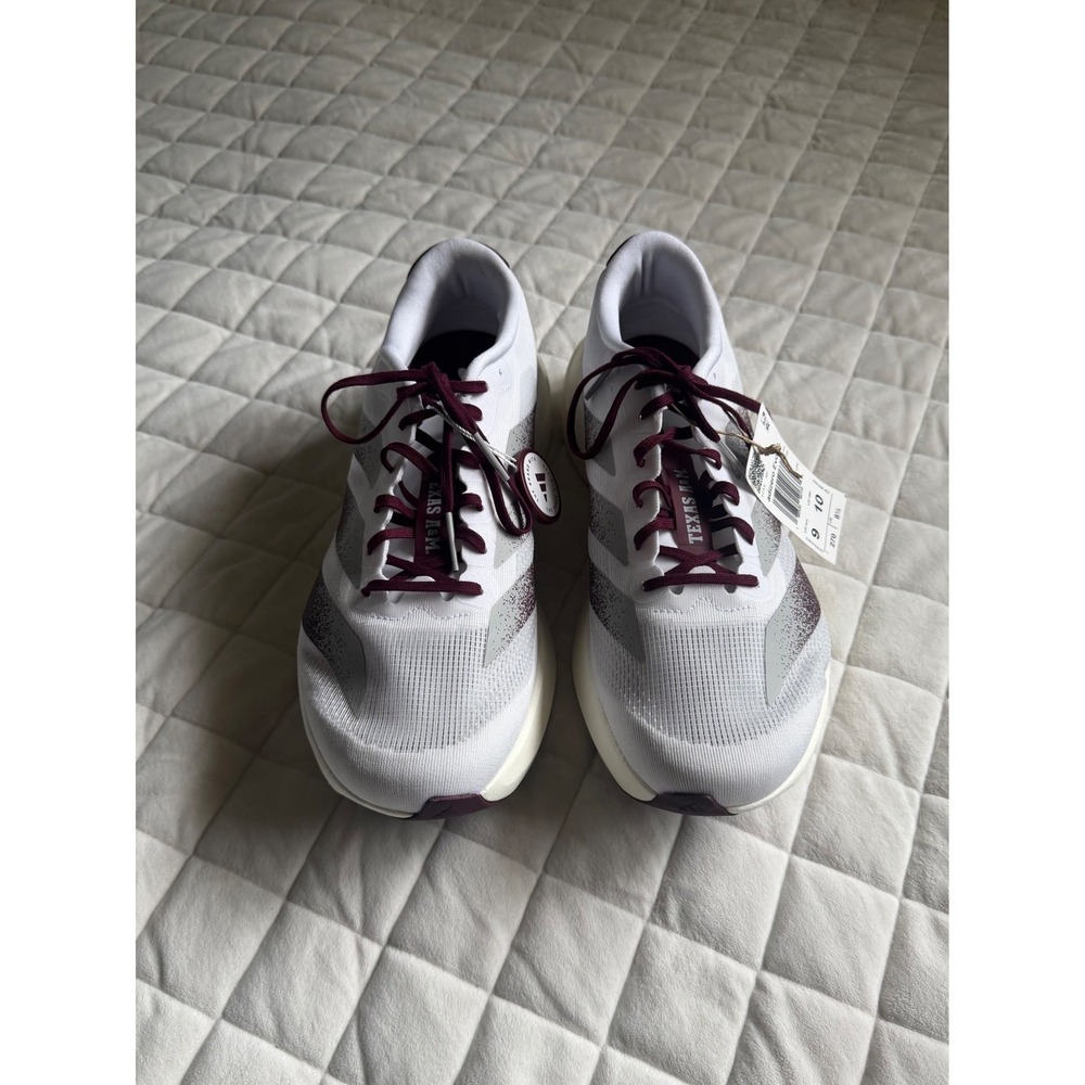 NWT Adidas adizero $160 EVO SL Texas A&M White/ Maroon/Stone JQ4566 Sz 9 Rare - Picture 4 of 8